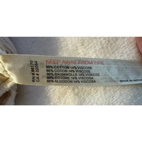 Free People Ivory Cream V Neck Top Sleeveless Cotton Tank Blouse Boho Woven M - Picture 9 of 9